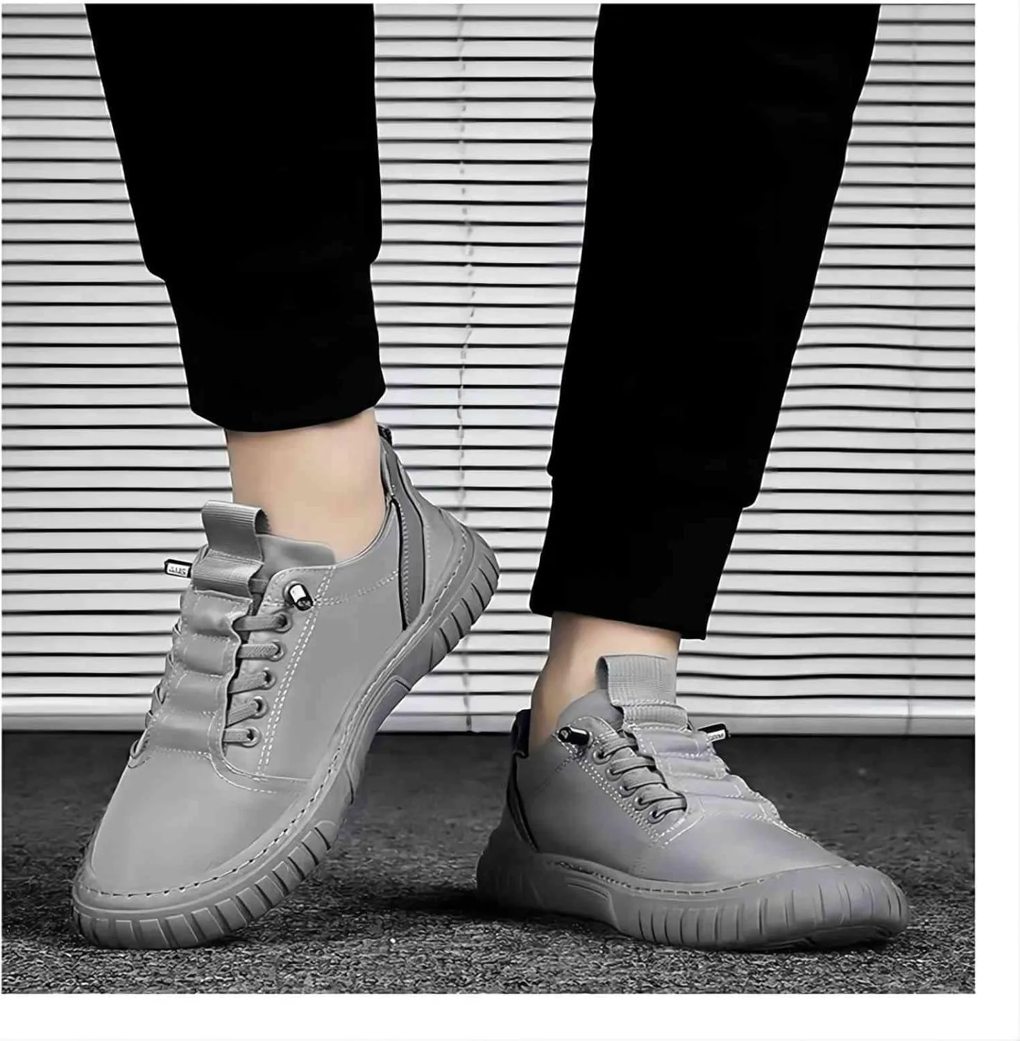 BORAMAX Mens Running Shoes Slip-on Walking Tennis Sneakers Lightweight Breathable Casual Soft Sole Mesh Workout Sports Shoes