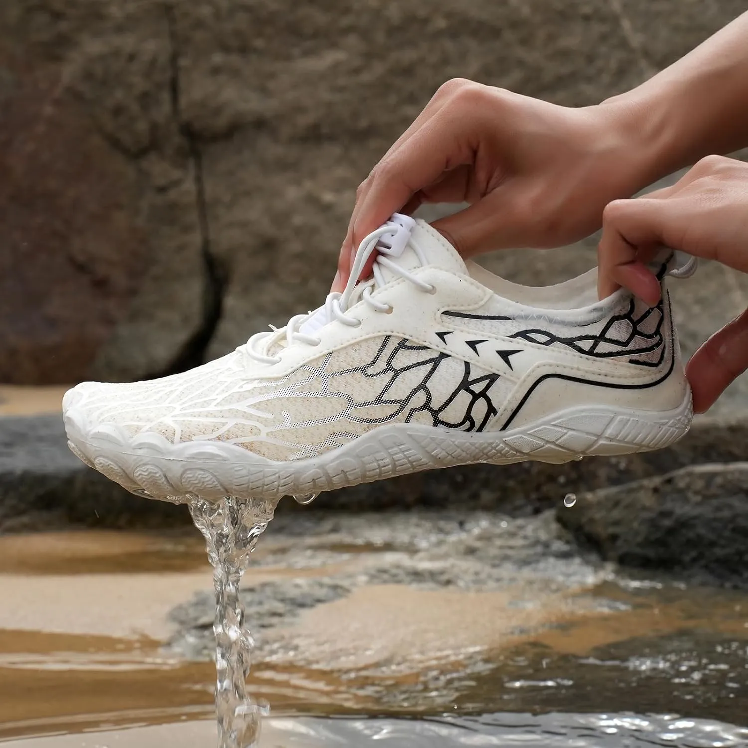 Breathable Barefoot Shoes for Women Men Breathable Waterproof Water Shoes, Lightweight Quick Dry Minimalist Footwear Zero Drop Trail Running Boots Footwear with Non-Slip Sole & Wide Toe Box