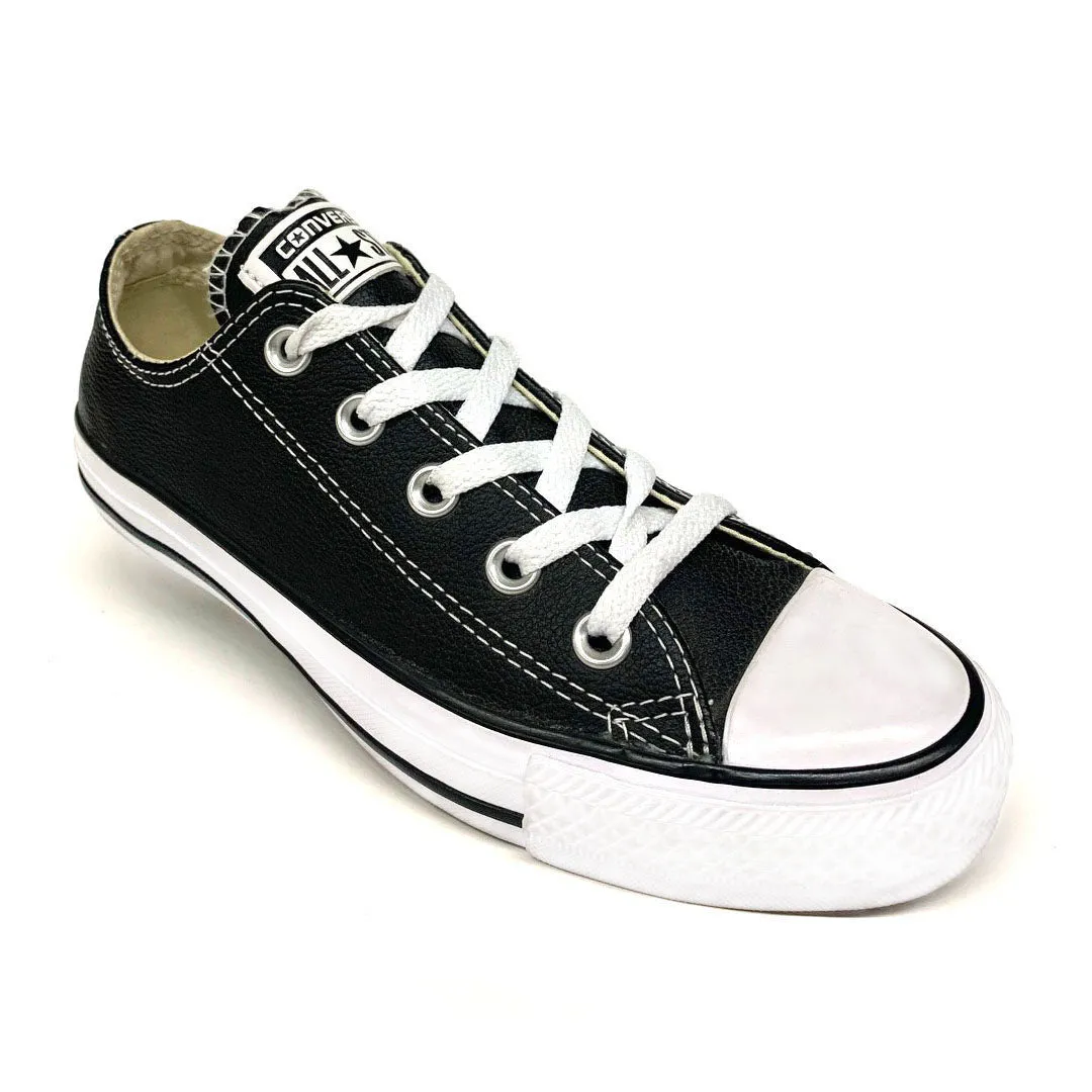 Chuck Taylor All Star Leather Low Top In Black