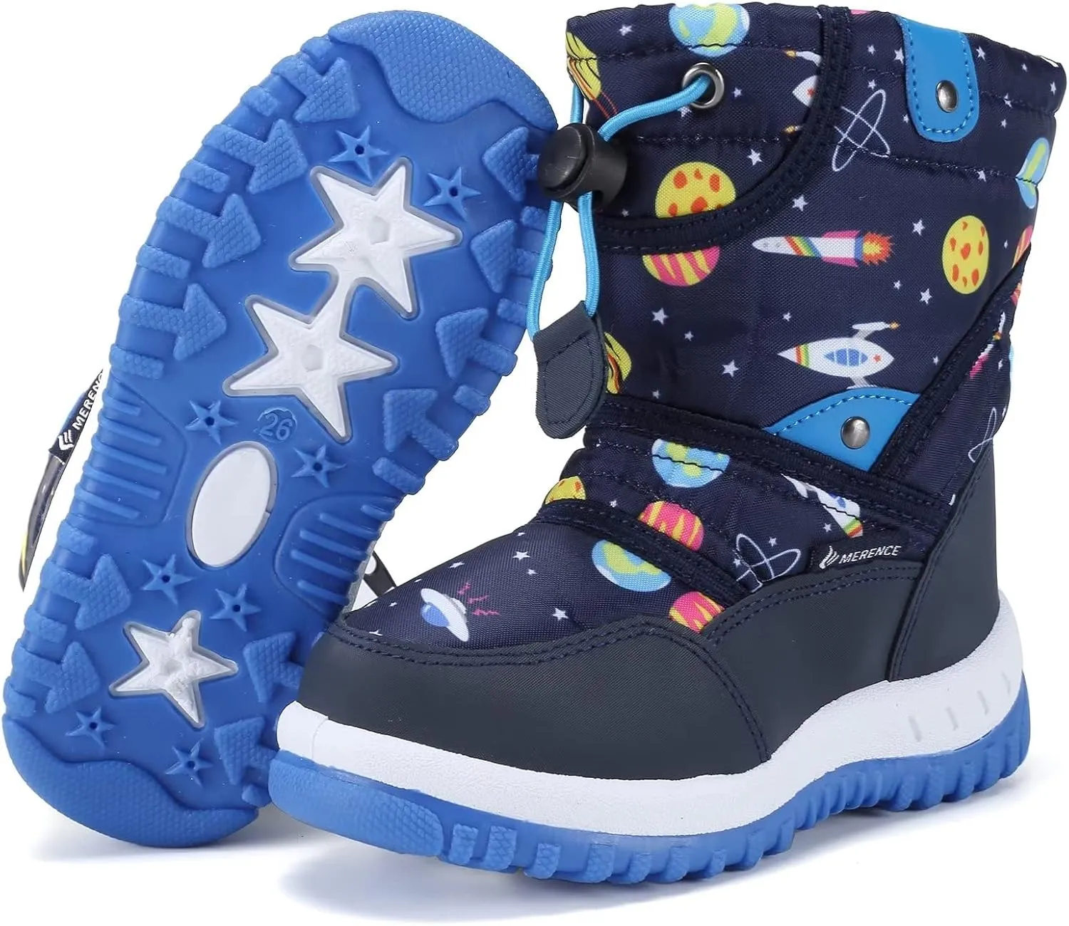 CIOR Winter Snow Boots for Boy and Girl Outdoor Waterproof with Fur Lined(Toddler/Little Kids)