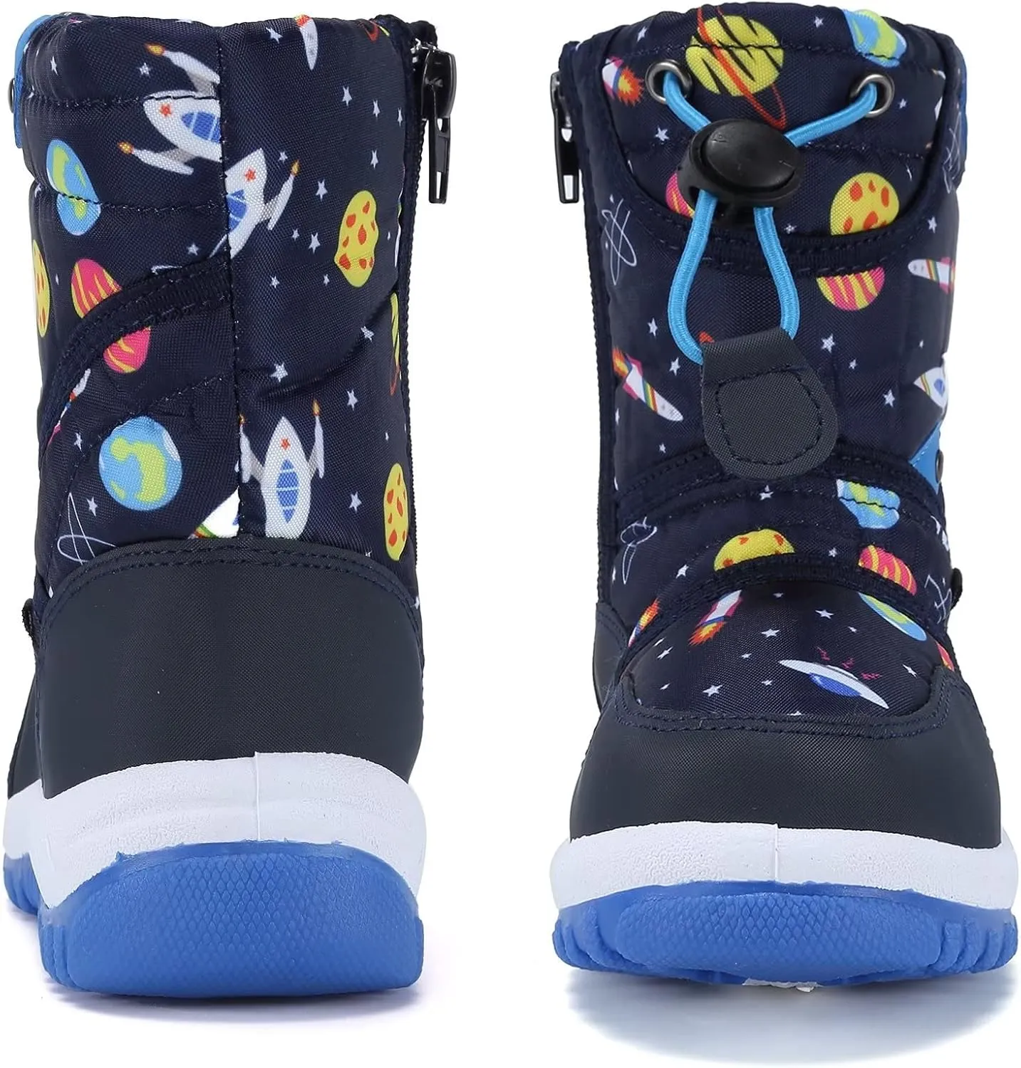 CIOR Winter Snow Boots for Boy and Girl Outdoor Waterproof with Fur Lined(Toddler/Little Kids)
