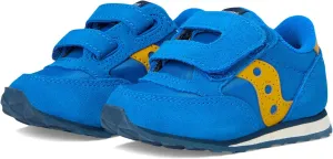 Saucony Kids Jazz Hook & Loop Sneaker (Toddler/Little Kid), Blue/Yellow, 7.5 US Unisex